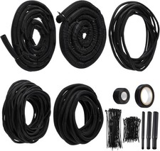Wire Loom Sleeve Kit, Split Sleeving with Heat Shrink, Tape & Ties Complete Vehi picture