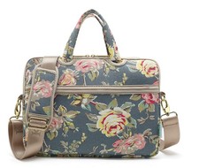 Blue Water Hyacinth Pattern Water Resistant Laptop Shoulder Bag 1213 Inch picture