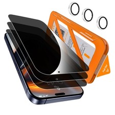 [1-Second Auto-Install] QHOHQ 3 Pack Privacy Screen Protector for iPhone 17 P... picture