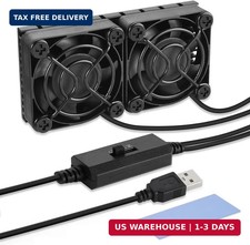 ELUTENG Computer Fan USB 40mm Dual Row 2 in 1 USB PC Fans with 3 Adjustable Spee picture