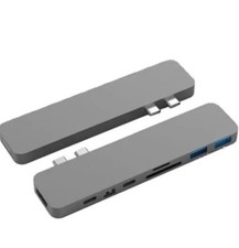 HyperDrive PRO 8-in-2 USB-C Hub Adapter for MacBook Pro/Air Gray New HDMI picture