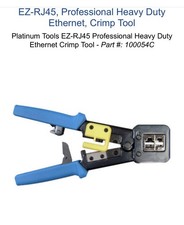 Platinum Tools EZ-RJPRO HD RJ45 Crimp Tool 100054 Cat5e Cat6 picture
