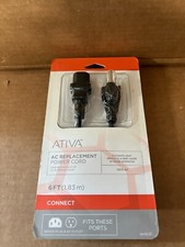 Ativa Universal AC Replacement Power Cord, 6' NEW picture