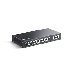 Loocam 8 Port 100mbps Unmanaged PoE Switch 96W 2 Uplink 802.3af/at Plug & Play picture
