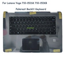 Palmrest Backlit Keyboard Cover For Lenovo Yoga 710-15ISK (ideapad) - Type 80U0 picture