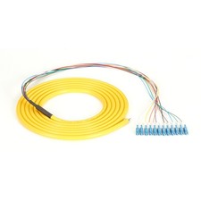 Black Box 9.6ft Single-Mode Fiber Optic Pigtail 12-Strand OFNR PVC LC Yellow picture
