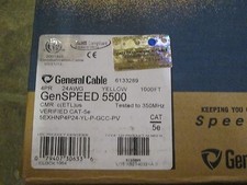 General Cable GenSpeed 5500 CAT 5e Riser Cable. Yellow. 350Mhz 600FT # 6133289 picture