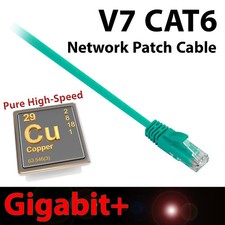 V7 14ft Green CAT6 Network Cable Ethernet Patch Gigabit+ Snagless Design RJ45 picture