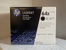 Genuine HP CC364XD (64X)  DOUBLE  2-PACK Black High-Yield Toner / New Cartridges picture