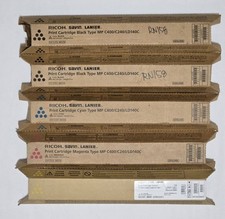 Ricoh 841724 Toner Set Cartridge Ricoh Aficio MP C400 2x Black, CMY NEW picture