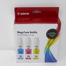 OEM Canon GI-20 CMY Ink Bottle Value Pack - Open Box picture