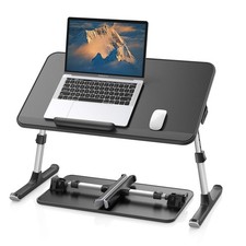SAIJI Leather Laptop Bed Tray Table, Adjustable Laptop Stand with Removable S... picture