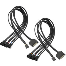 SATA to 3 Pin 4 Pin PWM Fan Adapter Splitter Hub for 12V -2PCS picture