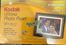 Kodak Ultima Photo Paper Package 100 Sheets  High Gloss 4x6