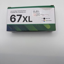 New ejet Compatible for HP 67XL 1-Black Ink 1-Color Ink Cartridge 2-Pack. picture