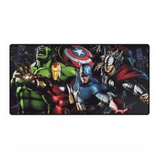 Marvel Avengers Hulk Iron Man Captain America Thor City Night Battle Mouse Pad picture