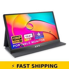 KYY 15.6'' Portable Monitor - 1080P FHD USB-C, Smart Cover picture