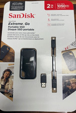 SanDisk Extreme Go 2TB Portable External SSD 1050MB/s IP65 Mac/PC Black picture