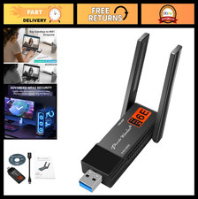 Tri-Band WiFi 6E USB 3.0 Adapter - AXE3000, 2.4/5/6 GHz, Windows/Linux Compatibl picture