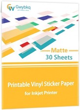 30 Sheets Matte Waterproof, Premium Printable Vinyl Sticker Paper picture