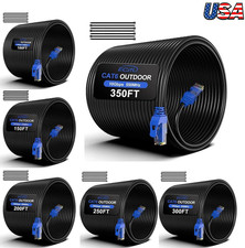 Cat6 Outdoor Ethernet Cable In-Ground Heavy Duty Direct Burial 24AWG CC... picture