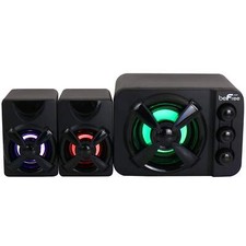 beFree 2.1 Gaming Computer Desk Shelf Mini Speaker Subwoofer System w LED Lights picture