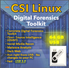 CSI Linux Digital Forensics Social Media Intelligence Recon OSNIT USB3 64GB picture