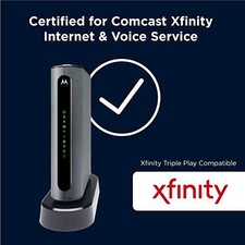 SILVER - MOTOROLA CABLE MODEM + WIFI ROUTER + 2 PHONE PORTS COMBO (WIFI 5 + picture