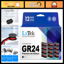 12 Pack Universal Twin Spool Calculator Ribbon Replacement - GR24 Compatible picture