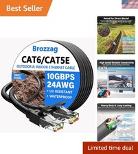 150ft High-Performance Ethernet Cable – 10Gbps Cat6 for Indoor/Outdoor Use picture