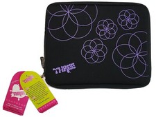 NWT Laptop iPad Tablet Case Sleeve COOL THREE Chic Flower Neoprene  Padded Zip picture