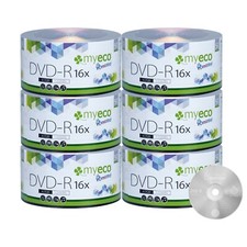 300 Pack MyEco DVD-R DVDR 16X 4.7GB Economy Branded Logo Blank Recordable Disc picture