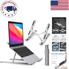 Multi-Angle Aluminum Laptop Stand - Enhance Posture and Organize Workspace picture