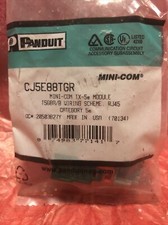 PANDUIT - Min-Com Mod - Cat 5e Jack - UTP - Green - CJ5E88TGR picture