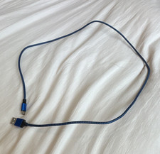 Blue Braided USB-A to Micro USB Cable Charging/Data 2-3 ft 1:1 Universal picture
