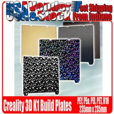 Creality K1 Build Plate PEI, PEO, PET Flexible Spring Steel 235x235mm for K1C picture