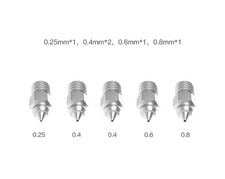 5PCS Creality MK-HF Nozzle Copper Alloy Nickel Plated 500℃ High Hardness Tip picture