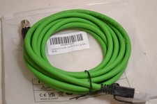 M12 to RJ45 Ethernet Cable 6.6ft Shielded M12 4-Pin Male CAT5e picture