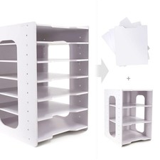 SONGWAY 7-Tier Desk File Organizer w/ Removable Shelves - Document Holder picture