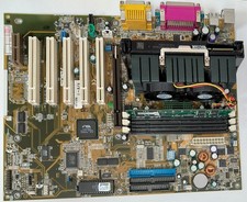 ASUS K7V-T Slot A ISA AGP Retro Motherboard + AMD Athlon 750MHz + 128MB RAM picture