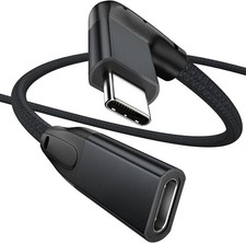 UseBean Right Angle USB C Extension Cable 6FT, 90 Degree USB-C 3.1 BLACK  picture