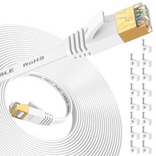 25ft Cat 8/7 Ethernet Cable, High-Speed Flat RJ45 for Router, PS4, Cat 6e/6/5e/5 picture