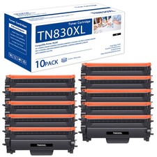 10PK TN830 TN830XL High Yield Toner Cartridge for Brother HL-L2460DW DCP-L2640DW picture