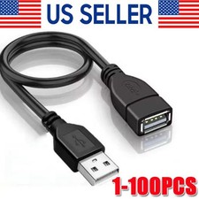 High-Speed USB-USB Extension Cable USB 2.0 Adapter Extender Cord Male/Female LOT picture