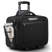  Rolling Laptop Bag Women, Rolling Briefcase for Women Men with X-Large Black picture