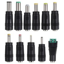 DC Adapter Plug, 11 Pcs Universal 5.5 mm x 2.1 mm DC AC Power Adapter Tips Co... picture