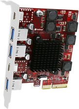 FebSmart 2X USB-C & 3X USB-A 10Gbps Ports PCIE USB 3.2 Gen 2 Card (FS-A3C2-Pro) picture