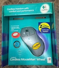 NEW SEALED RARE VINTAGE LOGITECH CORDLESS MOUSEMAN WHEEL MOUSE PS/2 6PIN SERIAL picture