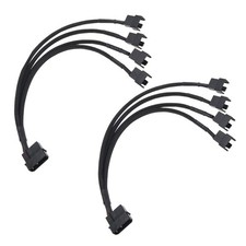 2 PCS Fan Adapter Cable Cooling Fan 1 to 4 Converter Extension Y Splitter picture