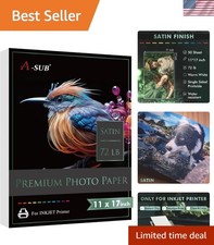 11x17 Satin Finish Photo Paper, Waterproof & Scratch Resistant, 50 Sheets picture